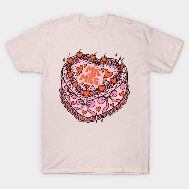 Mr. and Mrs. Cake T-Shirt by Doodle by Meg
